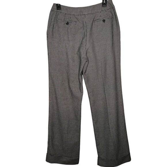 Bandolino Size 4 Stretch Houndstooth Dress Pants Polyester Blend Black & White - Picture 3 of 16